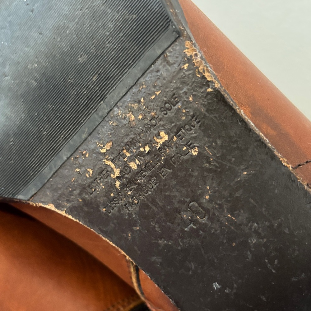 Brown Fringe Leather Zip Up Ankle Boots 40 - Picture 11 of 11